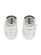 Scarpe primi passi per neonato Boss Kids bianco con motivo a pois J52831 10P BOSS KIDS 