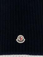 Set sciarpa e guanti per bambini Moncler Enfant blu con logo ricamato L29543G00002M4281 745 MONCLER KIDS 