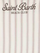 Telo mare MC2 Saint Barth beige con motivo a righe FOUL002 02597L MC2 ST. BARTH KIDS 