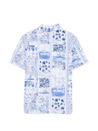 Camicia per bambino Paul & Shark Junior multicolore a fantasia WUC003LLB70 85301 PAUL & SHARK KIDS 
