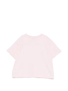 T-shirt per bambina Emilio Pucci Junior rosa con logo borchiato PY8B31 Z3672 51E EMILIO PUCCI KIDS 