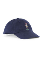 Cappellino per neonato Polo Ralph Lauren Kids blu con ricamo orsetto sul davanti 320A96605 001 Ralph Lauren kids 
