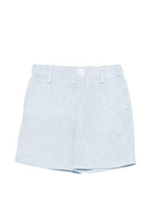 Shorts per neonato Fay Kids azzurri con logo ricamato sul retro FY6579 I0318 607 FAY KIDS 