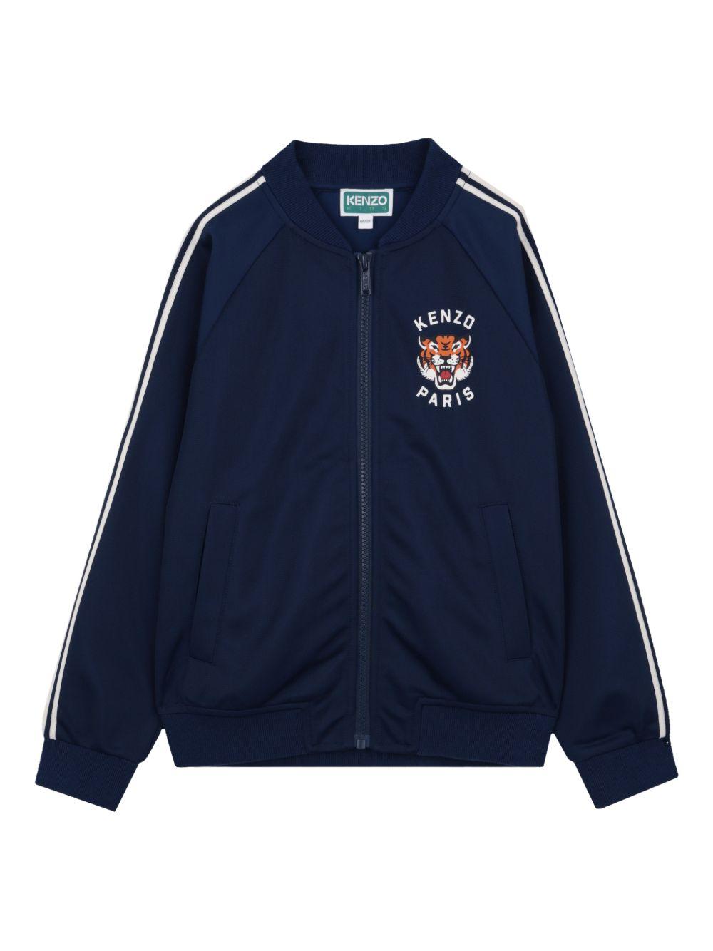 Felpa per bambino Kenzo Kids blu con stampa grafica tigre K61687 84N KENZO KIDS 