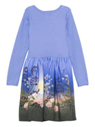 Abito per bambina Molo azzurro con stampa floreale 2W25E213 4983 MOLO 