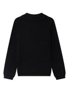 Maglione per bambina Bonpoint nero con colletto con ruches W05GJUK00017 099 BONPOINT 