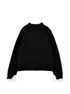 Maglione per bambina Monnalisa Kids nero con design lavorato a maglia 17H601 8060 0050 MONNALISA KIDS 