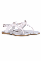 Sandali per bambina Monnalisa bianchi con dettaglio fiocco 87G001 7706 0099 MONNALISA 