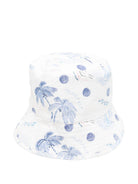 Cappello per bambino Bonpoint bianco con stampa grafica blu S06BACW00005 615 BONPOINT KIDS 