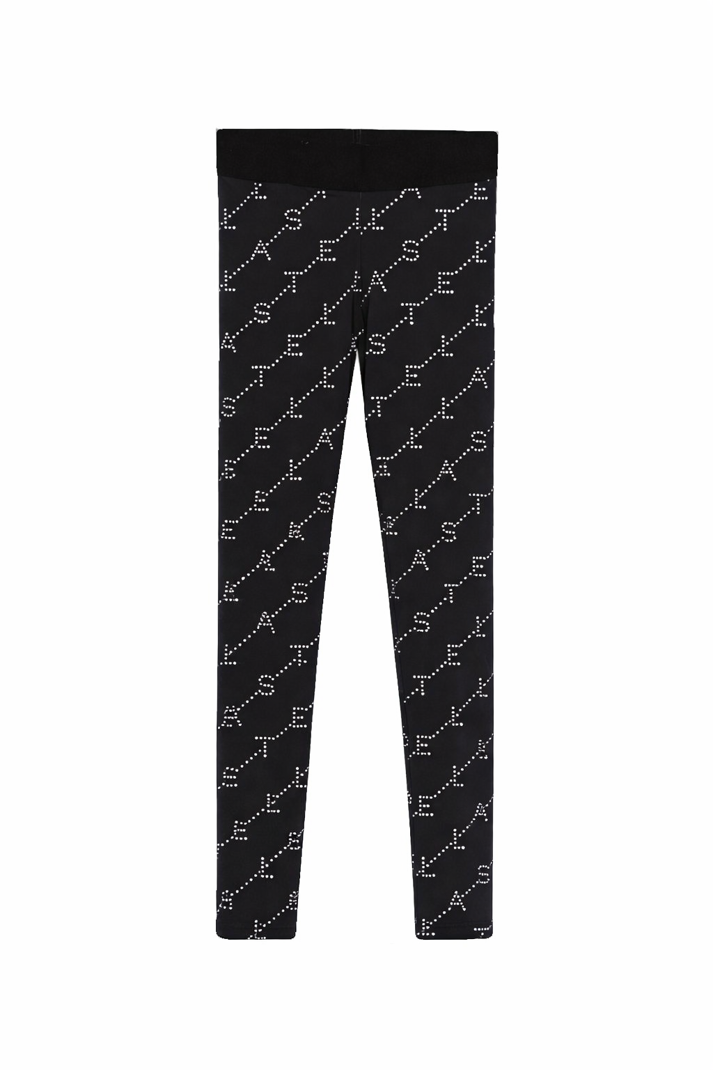 Leggins per bambina Stella McCartney Kids neri con stampa logo all-over TY6D30 Z3479 930BC STELLA McCARTNEY KIDS 