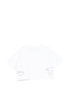 T-shirt per bambina John Richmond Junior bianca con ruches RGP26008TO WHITE JOHN RICHMOND KIDS 