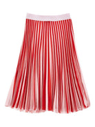 Gonna per bambina Monnalisa rossa plissettata con ricamo logo 71G705 7788 9144 MONNALISA KIDS 