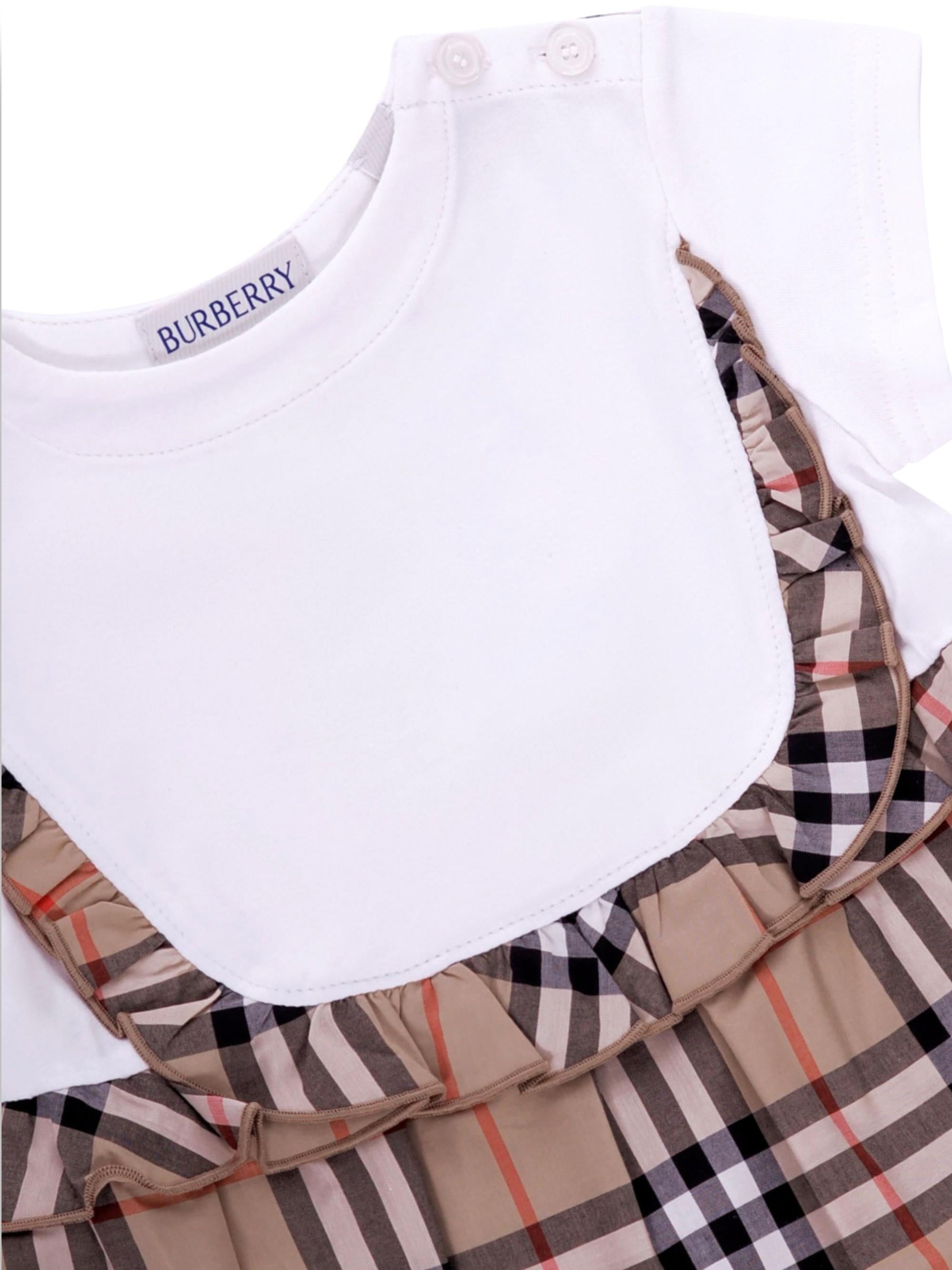 Abito per neonata Burberry Kids multicolore con caratteristico motivo Vintage Check 8121221 A1464 BURBERRY KIDS 