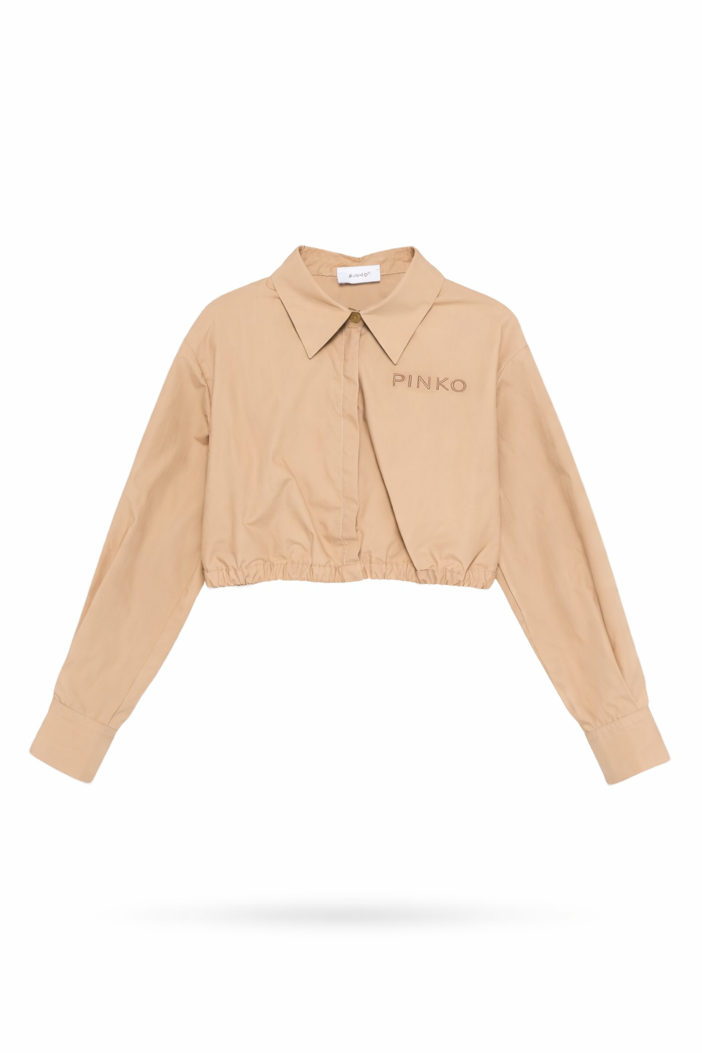 Camicia per bambina Pinko Kids beige con logo ricamato sul davanti KFCA0330CA029 6023 PINKO KIDS 