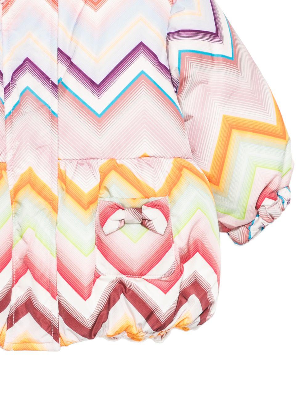 Giubbino per neonata Missoni Kids multicolore con stampa a zigzag MZ2007 N0443 999 MISSONI KIDS 