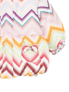 Giubbino per neonata Missoni Kids multicolore con stampa a zigzag MZ2007 N0443 999 MISSONI KIDS 