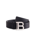 Cintura in pelle bambino Balmain Kids nera con placca logo BX0P21 Z1371 930AG BALMAIN KIDS 