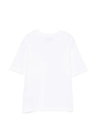 T-shirt per bambino Moschino Kids bianca con taschino sul petto HUM060LAA57 10101 MOSCHINO KIDS 
