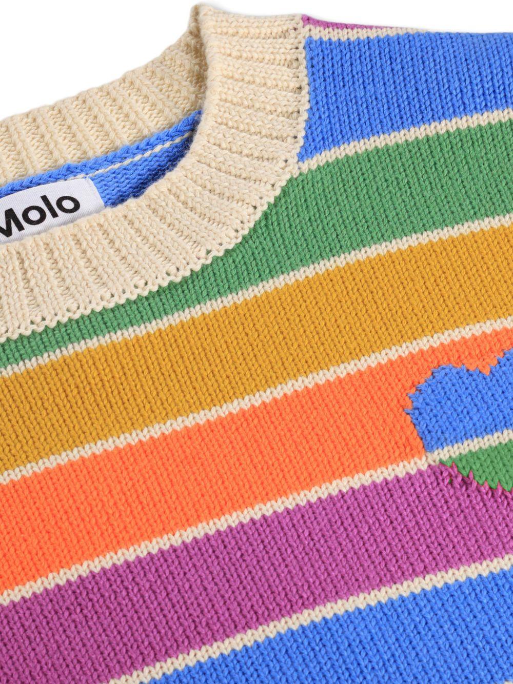 Maglione per bambina Molo multicolore con motivo a righe 2S26K201 9827 MOLO KIDS 