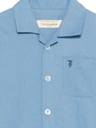 Camicia per bambino TRUSSARDI JUNIOR azzurra con taschino TBP26035CA D.BLUE B.A TRUSSARDI KIDS 