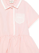 Abito per neonata Fendi Kids rosa con finiture a contrasto BFB611 AEXZ F1UL9 FENDI KIDS 