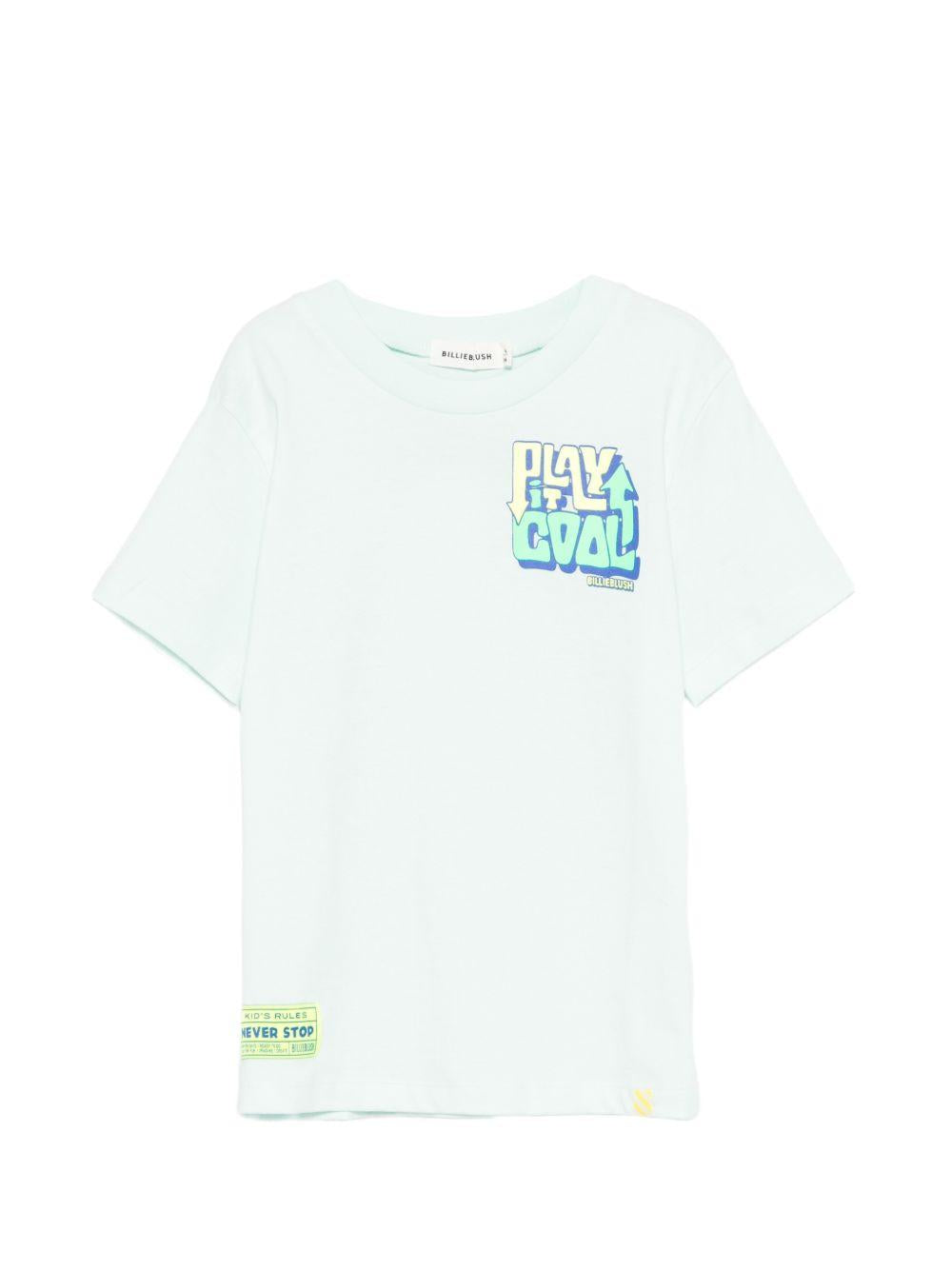 T-shirt per bambino Billieblush azzurro con dettaglio grafico sul petto U21689 73A BILLIEBLUSH KIDS 