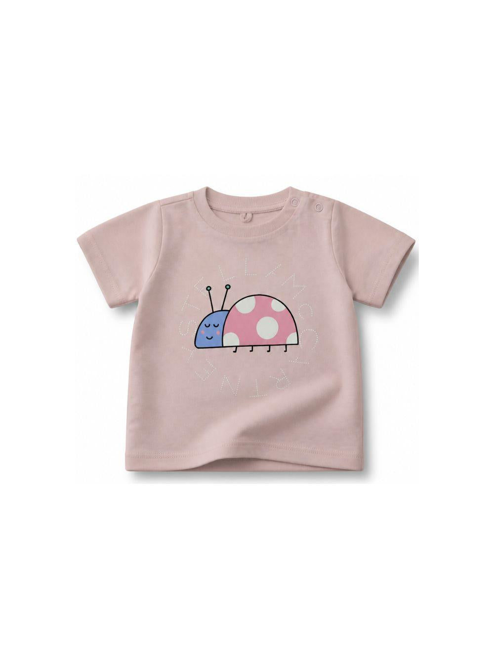 T- shirt per neonata Stella McCartney Kids rosa con stampa grafica sul davanti TY8021 Z0434 51R STELLA McCARTNEY KIDS 