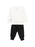 Completo per neonati John Richmond Kids bianco e nero con logo sul davanti RIA26011CF OFF-WHITE JOHN RICHMOND KIDS 