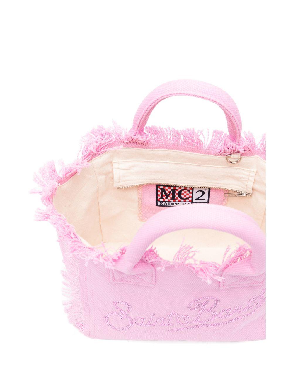 Borsa Colette MC2 Saint Barth rosa con logo impreziosito da strass sul davanti COL0001 00403L MC2 ST. BARTH KIDS 