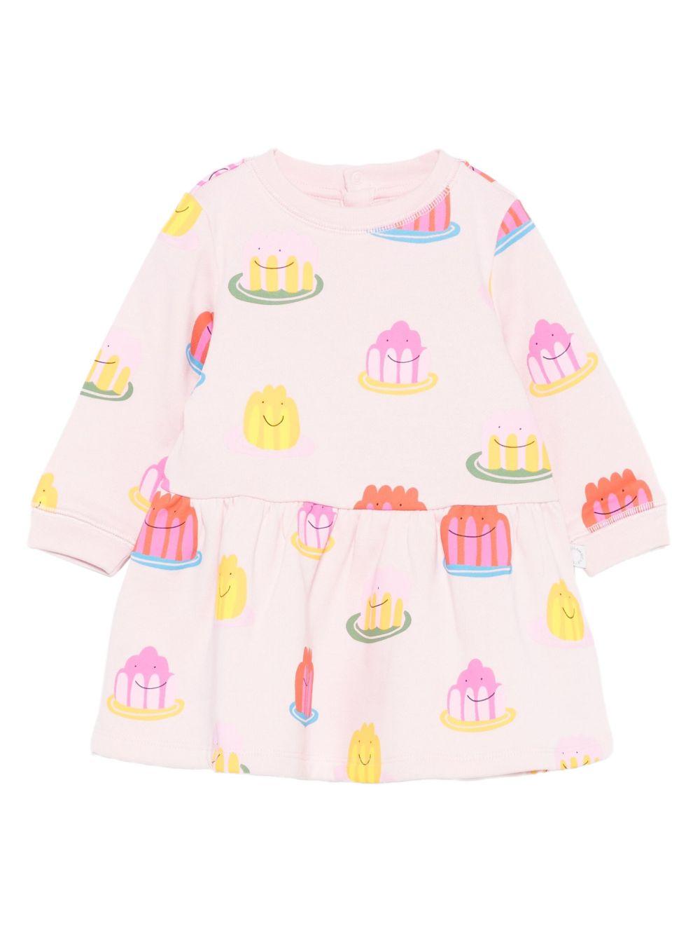 Abito per neonata Stella McCartney Kids rosa con gonna svasata TX1080 Z3207 50HMC STELLA McCARTNEY KIDS 