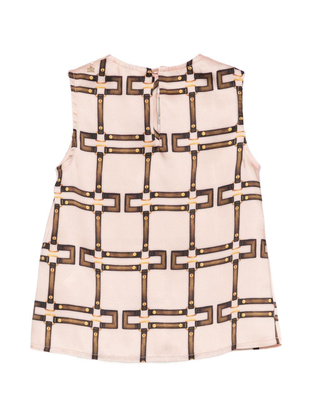 Top per bambina Elisabetta Franchi la Mia Bambina sabbia con fibbia EFTO0180TVE02 C053 ElISABETTA FRANCHI KIDS 