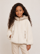 Giubbino per bambina Herno Kids beige con cappuccio imbottito GC000060G12630 1000 HERNO KIDS 