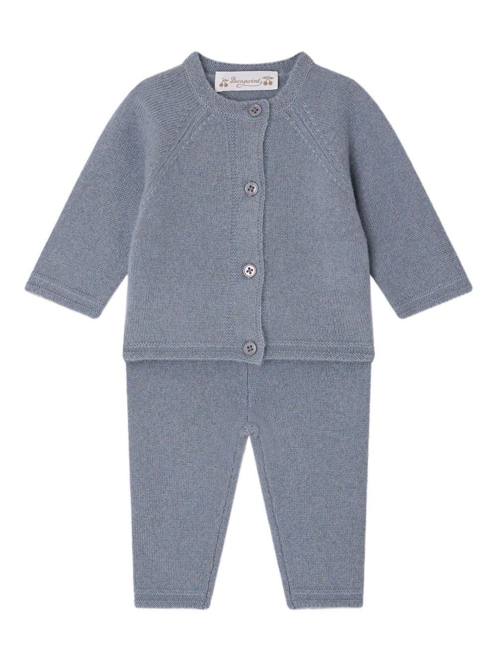 Set Jeannot per neonato Bonpoint grigio in cashmere W05OSEK00006 071 BONPOINT 