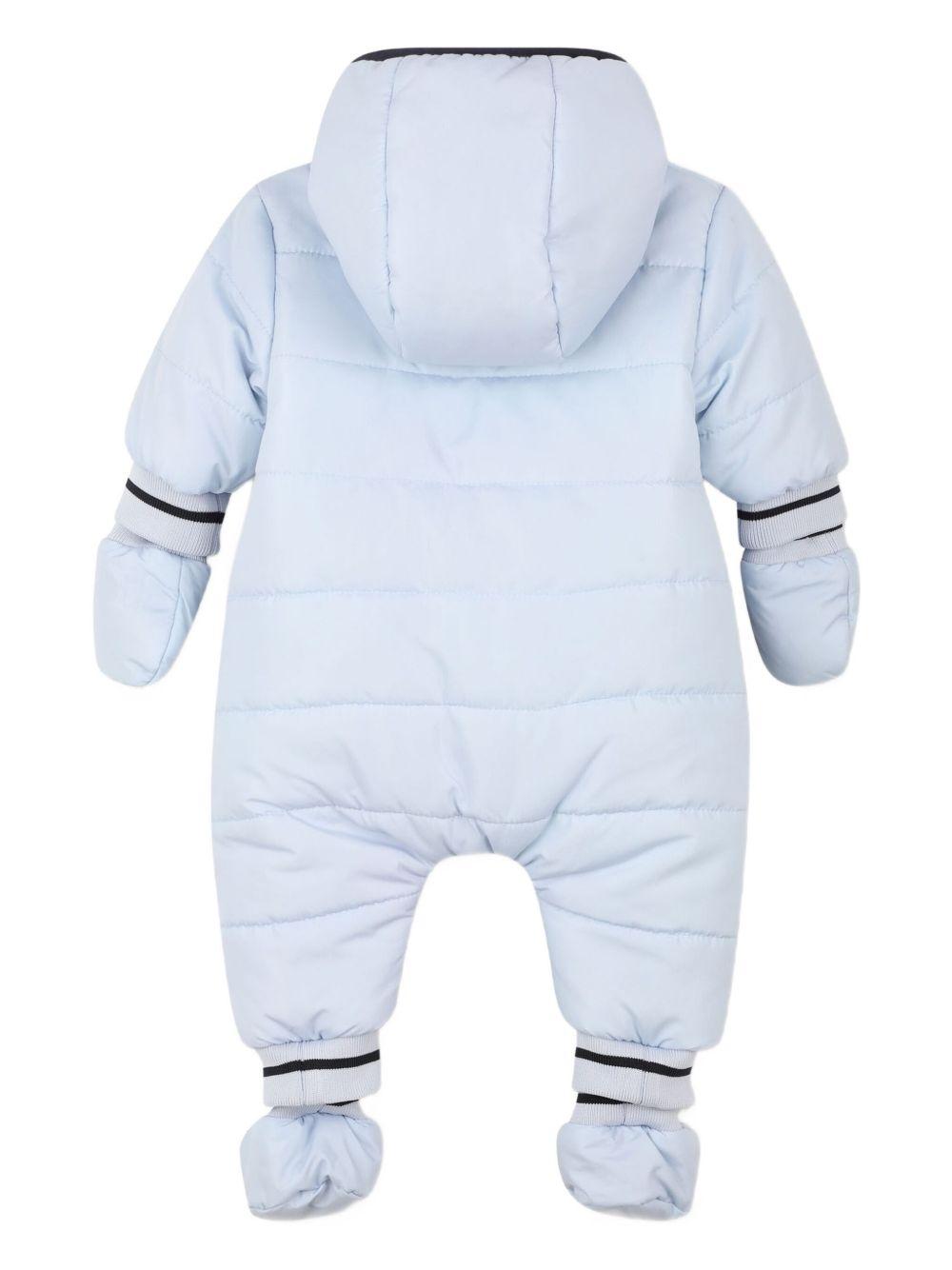 Tuta da neve per neonato BOSS Kids azzurra con cappuccio J52516 771 BOSS KIDS 