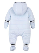 Tuta da neve per neonato BOSS Kids azzurra con cappuccio J52516 771 BOSS KIDS 