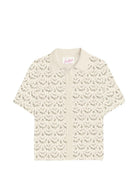 T-shirt per donna MC2 Saint Barth beige con decorazione con paillettes MOE0001 01719L MC2 ST. BARTH 