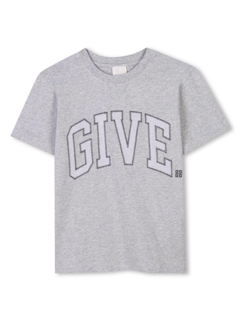 T-shirt per bambino Givenchy Kids grigio con stampa con logo H30738 A01 GIVENCHY KIDS 