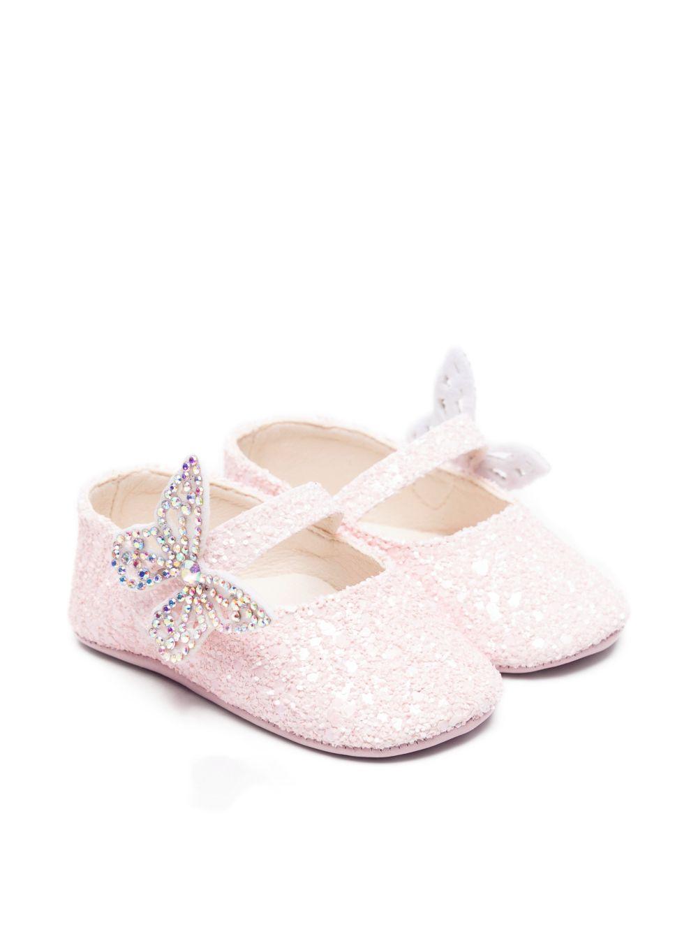 Ballerine per neonata BabyWalker rosa con farfalle PB1658 PINK BABYWALKER KIDS 