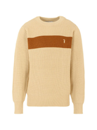 Maglione per bambino Trussardi Junior beige con decorazione sul davanti TBA25019MA BROWN RICE TRUSSARDI JUNIOR 