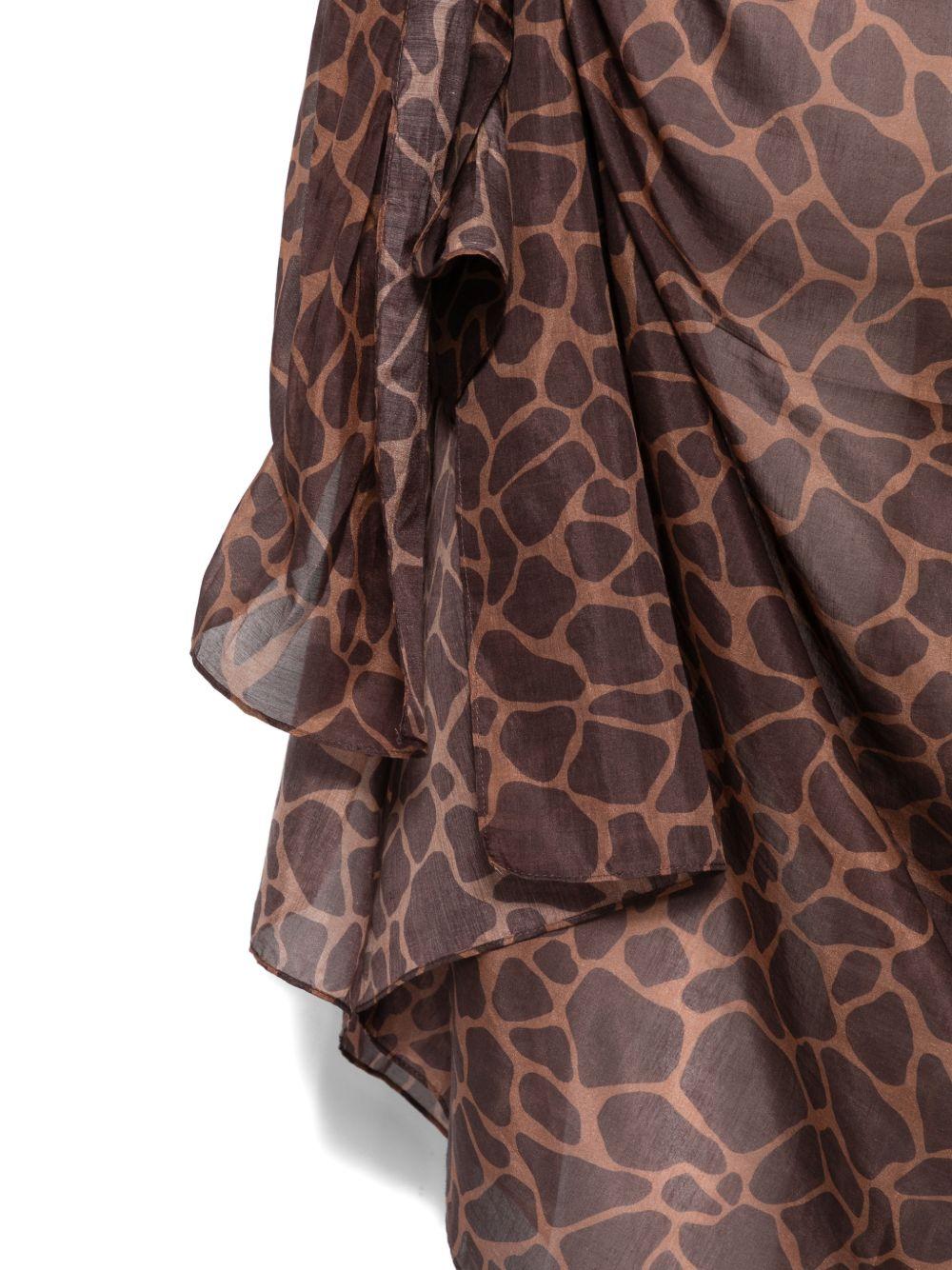 Pareo da donna MC2 Saint Barth marrone con stampa animalier TAIT001 03498L MC2 ST. BARTH 