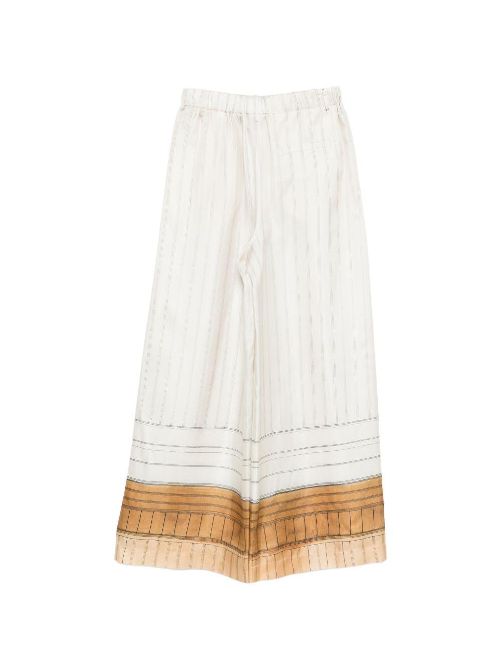 Pantaloni per donna Alysi bianchi con design a righe 116133 P6063 GESSO ALYSI 