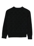 Maglione per bambino Emporio Armani Kids blu con scollo rotondo EB001229 AF23415 UB118 EMPORIO ARMANI KIDS 