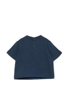 T-shirt per neonato Emporio Armani Kids blu con stampa grafica sul davanti EB001078 AF21820 UB096 EMPORIO ARMANI KIDS 