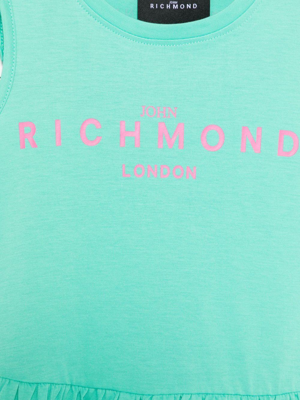 Abito per bambina John Richmond Junior verde acquamarina con dettaglio con cinturino RGP25008VE GREEN LIGHT JOHN RICHMOND JUNIOR 