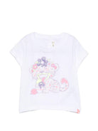 T-shirt per neonata Billieblush bianca con stampa grafica U21778 10P BILLIEBLUSH KIDS 