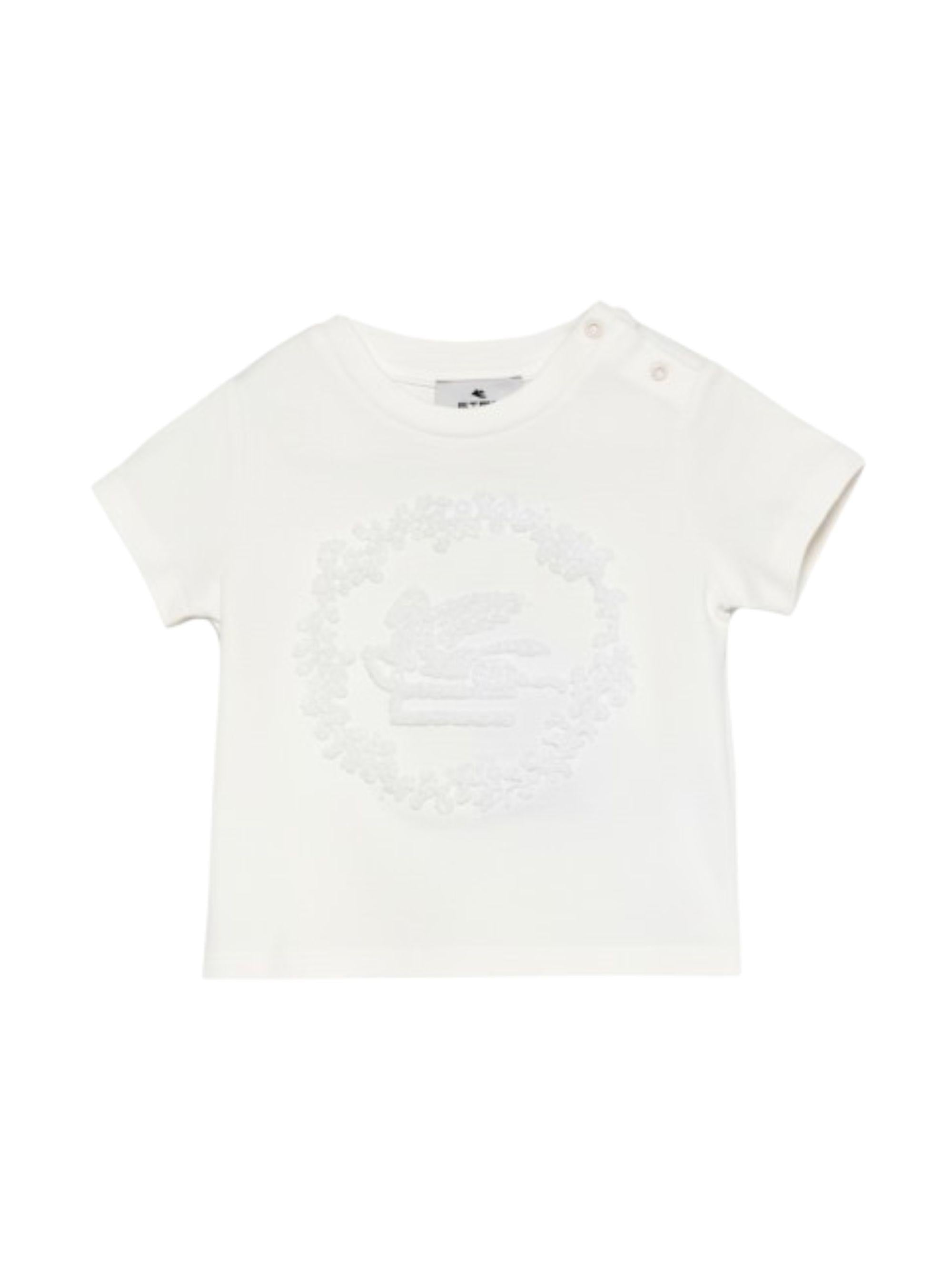 T-shirt per neonato Etro Kids bianca con dettaglio sul davanti GY8501 Z3672 102 ETRO KIDS 