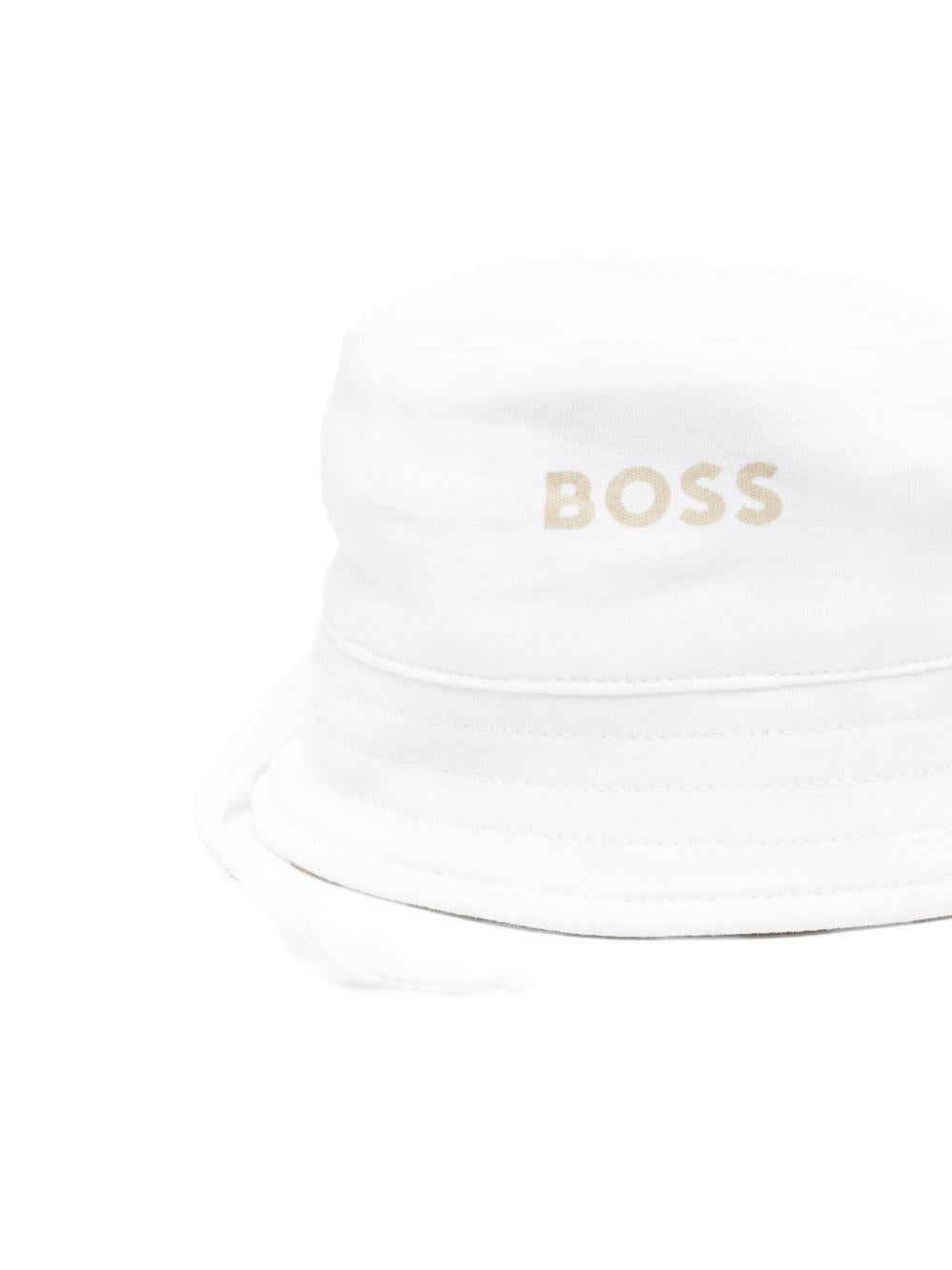 Cappello a pescatore per neonato Boss Kids beige con design a righe J53097 249 BOSS KIDS 