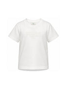 T-shirt per bambini Fendi Kids bianca con logo sul davanti JUI174 7AJ F0TU9 FENDI KIDS 