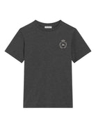 T-shirt per bambino Dolce & Gabbana Kids grigio con applicazione logo L4JTHU G7PKP S8292 DOLCE & GABBANA KIDS 