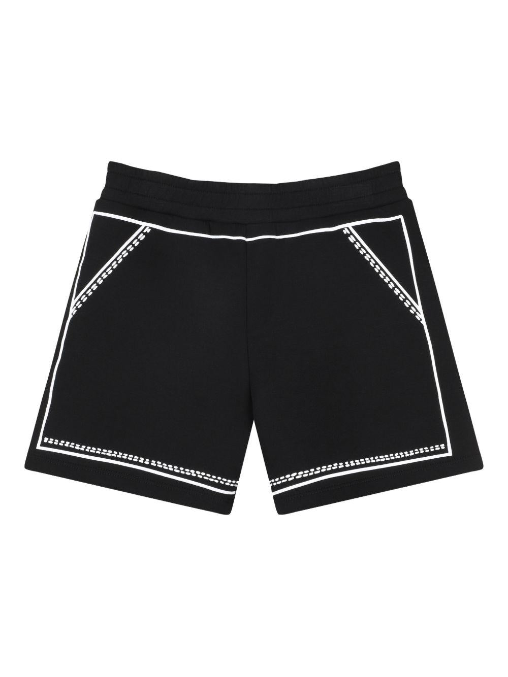 Shorts per bambina The Marc Jacobs Kids nero con dettaglio decorativo W60736 09B THE MARC JACOBS KIDS 